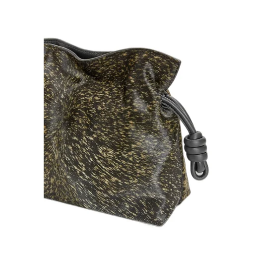 Flamenco clutch in hairy calfskin