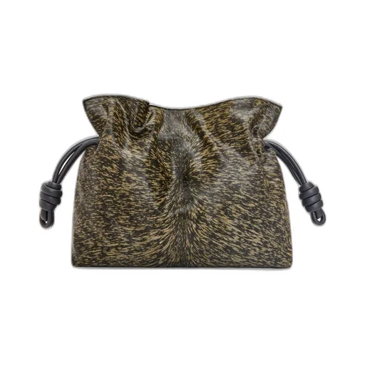 Flamenco clutch in hairy calfskin