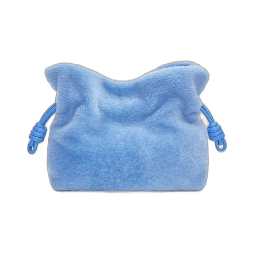 Flamenco clutch in shearling