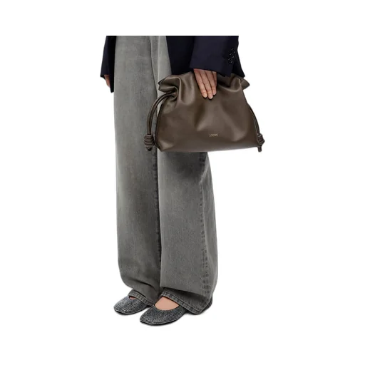 Medium Flamenco clutch in nappa calfskin