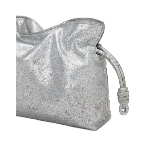 Mini Flamenco clutch in metallic lambskin