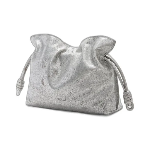 Mini Flamenco clutch in metallic lambskin