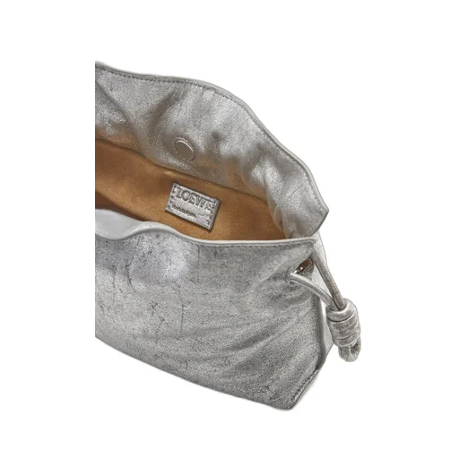 Mini Flamenco clutch in metallic lambskin