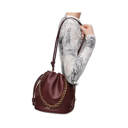 Flamenco purse bucket in mellow nappa lambskin