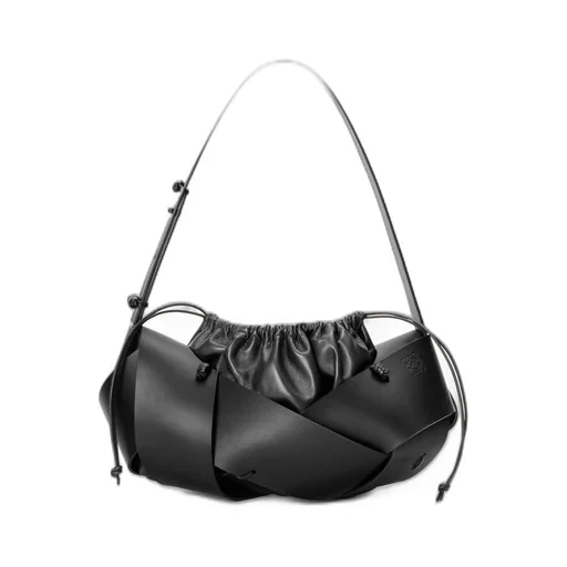Interlaced hobo bag in calfskin