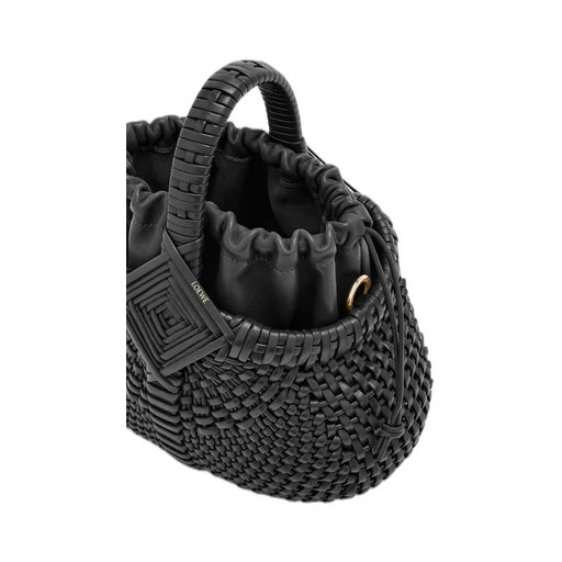 Mini Diamond Round Basket bag in calfskin