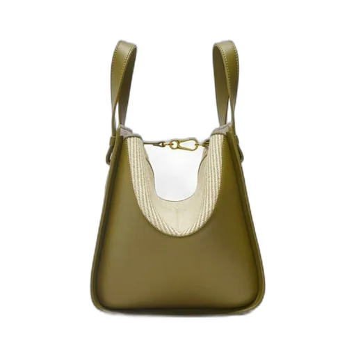 Compact Hammock bag in mellow calfskin and canvas