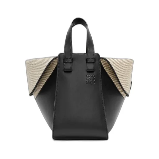 Compact Hammock bag in mellow calfskin and canvas