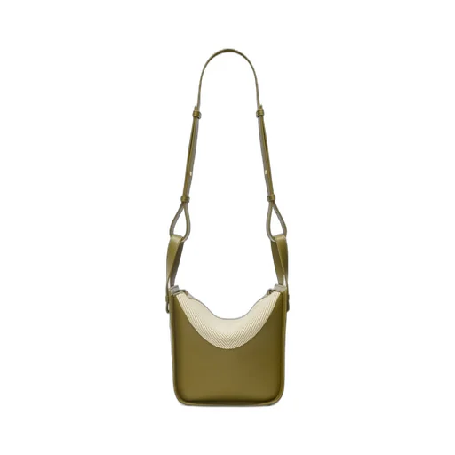 Compact Hammock bag in mellow calfskin and canvas