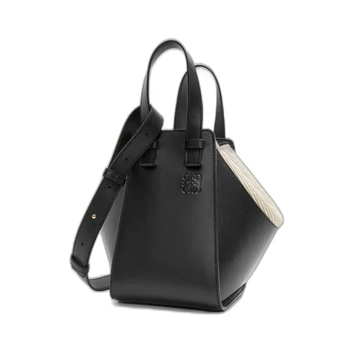 Compact Hammock bag in mellow calfskin and canvas