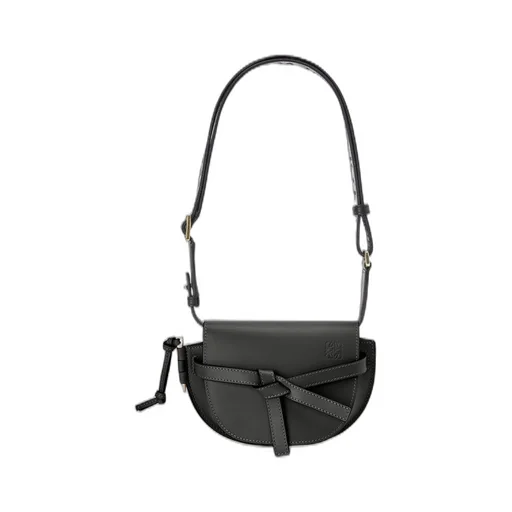 Mini Gate Dual bag in soft calfskin and jacquard