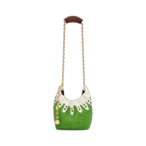 Mini Squeeze bag in beaded leather