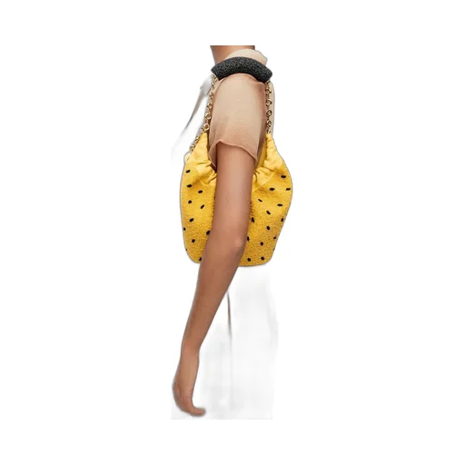 Mini Squeeze bag in beaded leather