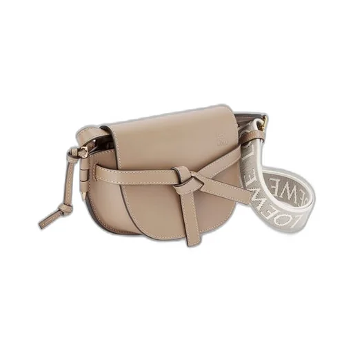 Mini Gate Dual bag in soft calfskin and jacquard