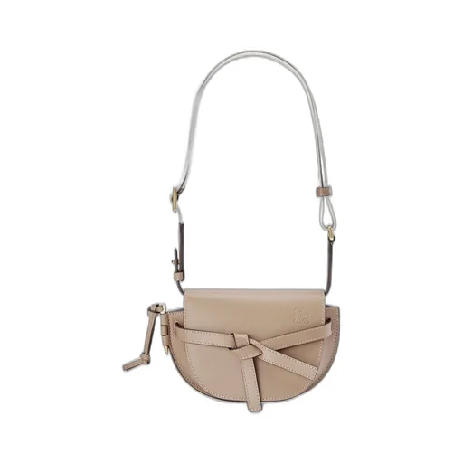 Mini Gate Dual bag in soft calfskin and jacquard