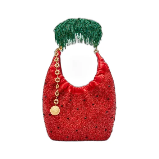 Mini Squeeze bag in beaded leather