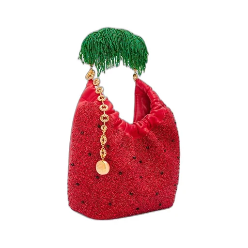 Mini Squeeze bag in beaded leather