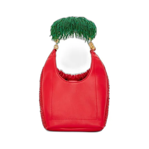 Mini Squeeze bag in beaded leather