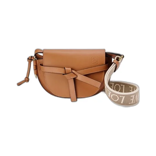 Mini Gate Dual bag in soft calfskin and jacquard