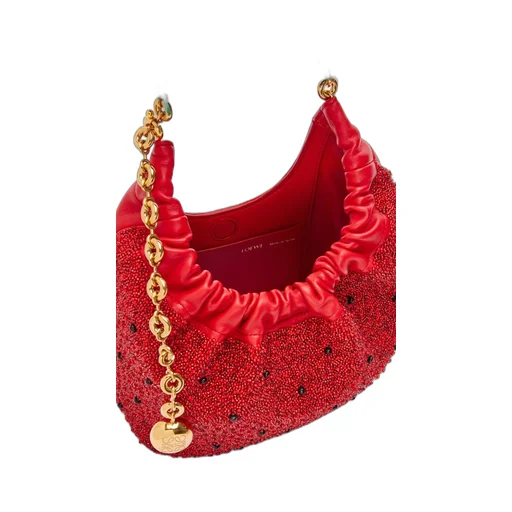 Mini Squeeze bag in beaded leather