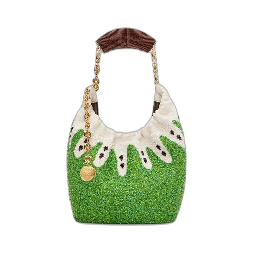 Mini Squeeze bag in beaded leather