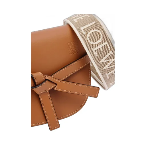 Mini Gate Dual bag in soft calfskin and jacquard