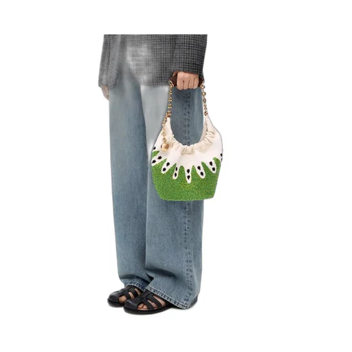 Mini Squeeze bag in beaded leather
