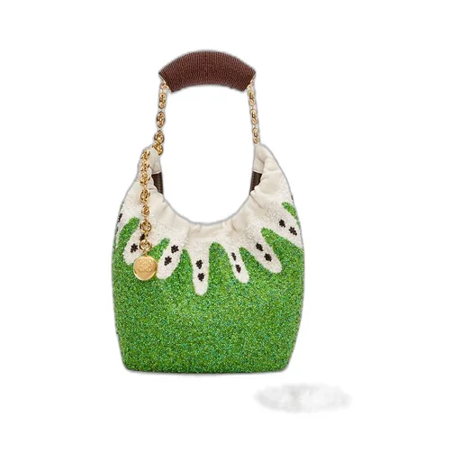 Mini Squeeze bag in beaded leather