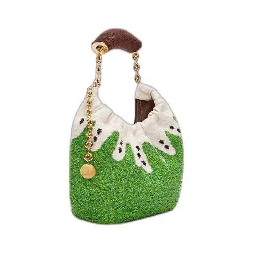 Mini Squeeze bag in beaded leather