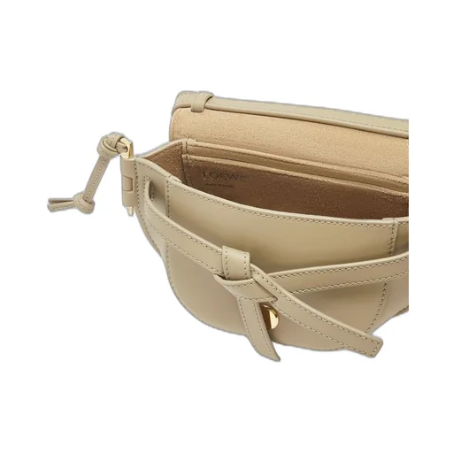 Mini Gate Dual bag in soft calfskin and jacquard