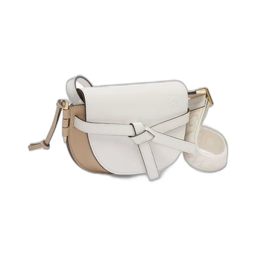 Mini Gate Dual bag in soft calfskin and jacquard