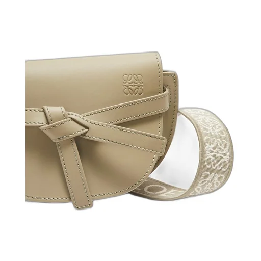 Mini Gate Dual bag in soft calfskin and jacquard