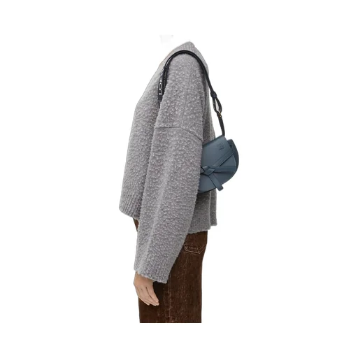 Mini Gate Dual bag in soft calfskin and jacquard