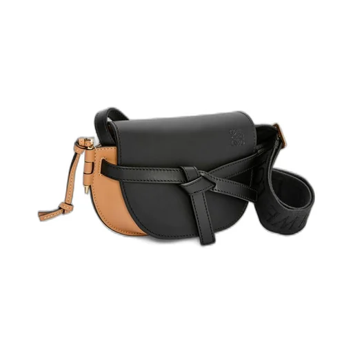 Mini Gate Dual bag in soft calfskin and jacquard