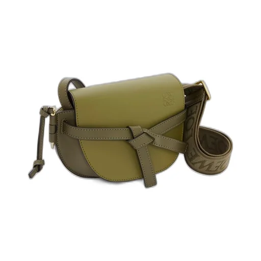 Mini Gate Dual bag in soft calfskin and jacquard