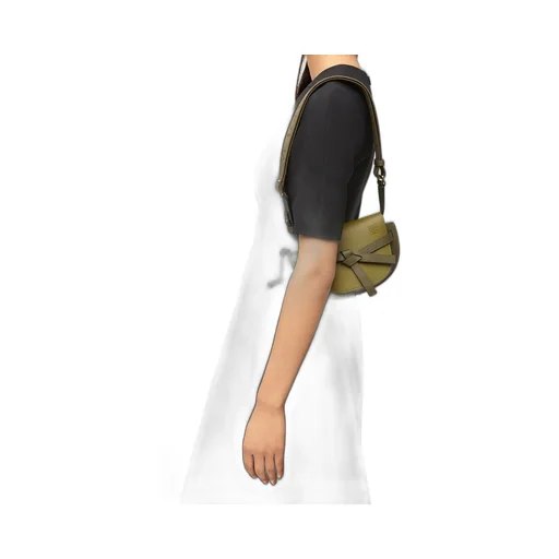 Mini Gate Dual bag in soft calfskin and jacquard