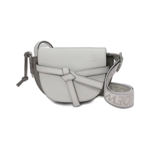 Mini Gate Dual bag in soft calfskin and jacquard