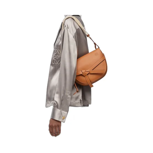 Small Gate bag in soft calfskin and jacquard
