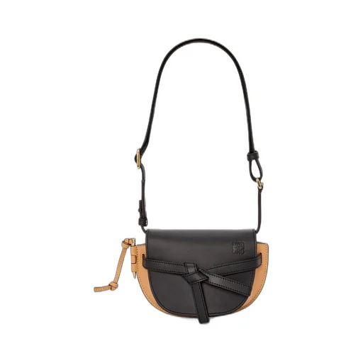 Mini Gate Dual bag in soft calfskin and jacquard