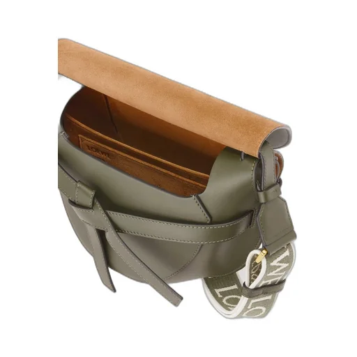 Small Gate bag in soft calfskin and jacquard