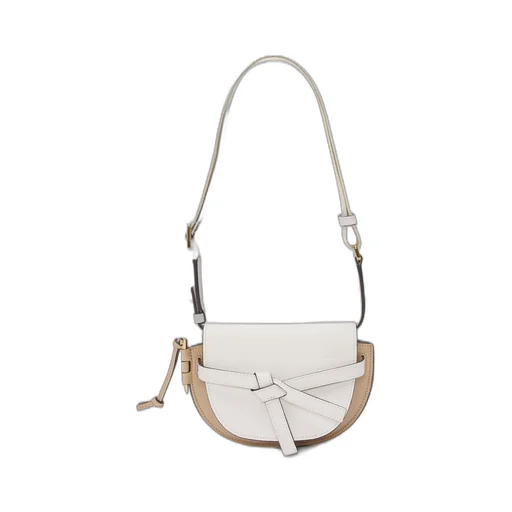 Mini Gate Dual bag in soft calfskin and jacquard
