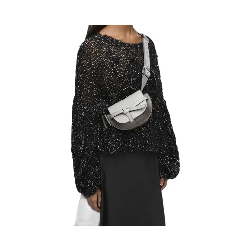 Mini Gate Dual bag in soft calfskin and jacquard