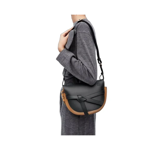 Small Gate bag in soft calfskin and jacquard