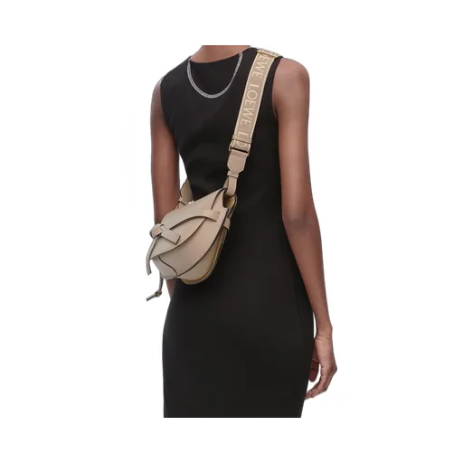 Small Gate bag in soft calfskin and jacquard