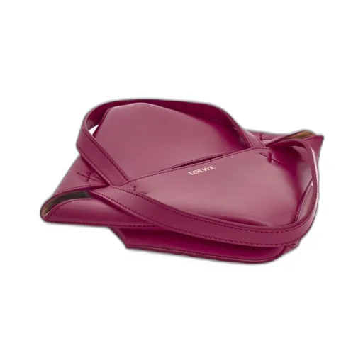 Mini Puzzle Fold tote in shiny calfskin