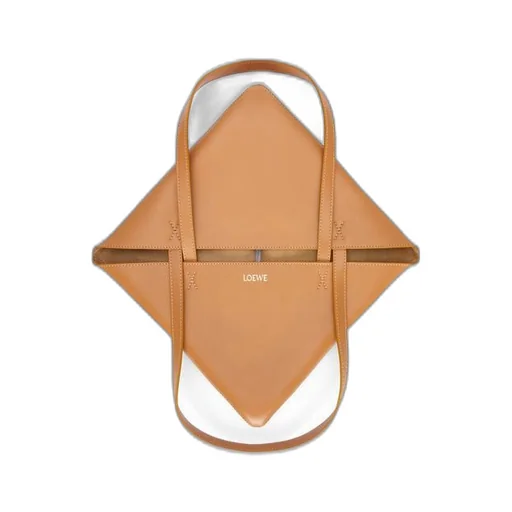Medium Puzzle Fold tote in shiny calfskin