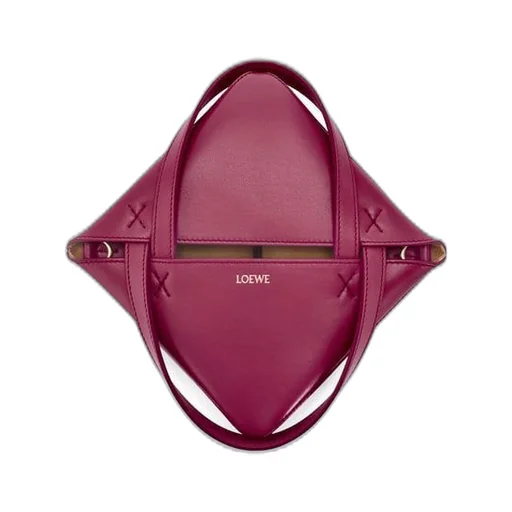 Mini Puzzle Fold tote in shiny calfskin