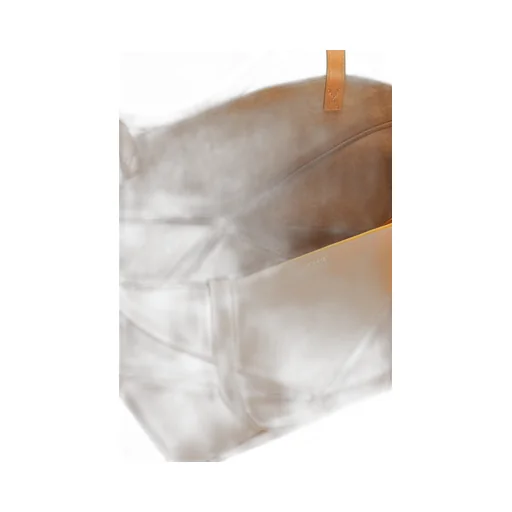 Medium Puzzle Fold tote in shiny calfskin