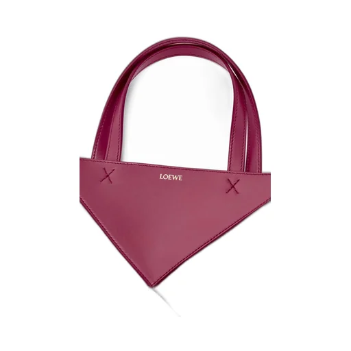 Mini Puzzle Fold tote in shiny calfskin