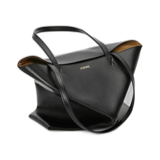 Medium Puzzle Fold tote in shiny calfskin